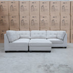 The Malta Modular Corner Lounge with Ottoman - Oat available to purchase from Warehouse Furniture Clearance at our next sale event.