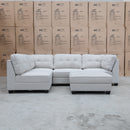 The Malta Modular Corner Lounge with Ottoman - Oat available to purchase from Warehouse Furniture Clearance at our next sale event.