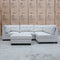 The Malta Modular Corner Lounge with Ottoman - Oat available to purchase from Warehouse Furniture Clearance at our next sale event.