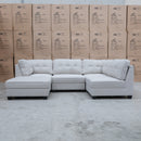 The Malta Modular Corner Lounge with Ottoman - Oat available to purchase from Warehouse Furniture Clearance at our next sale event.