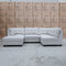 The Malta Modular Corner Lounge with Ottoman - Oat available to purchase from Warehouse Furniture Clearance at our next sale event.