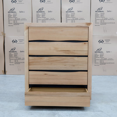 The Dallas Messmate Four Drawer Tallboy available to purchase from Warehouse Furniture Clearance at our next sale event.