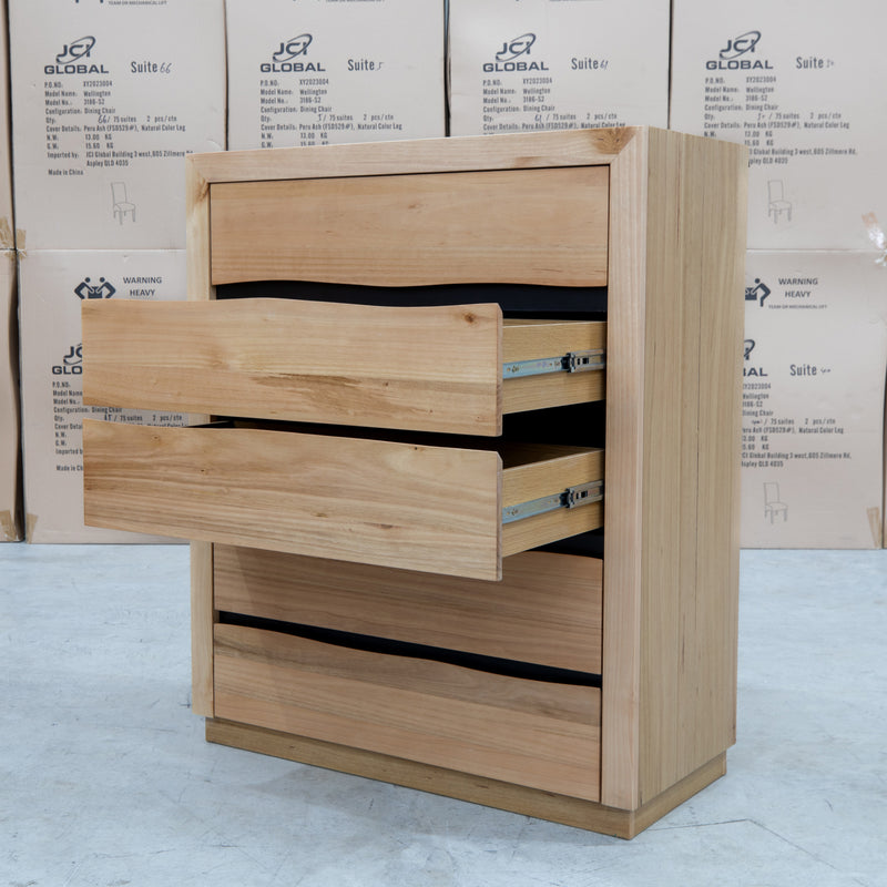The Dallas Messmate Four Drawer Tallboy available to purchase from Warehouse Furniture Clearance at our next sale event.
