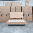 Monaco Live Edge Messmate Timber Queen Floating Bedframe - Warehouse Furniture Clearance