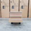 Monaco Two Drawer Live Edge Messmate Bedside - Warehouse Furniture Clearance