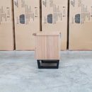 Monaco Two Drawer Live Edge Messmate Bedside - Warehouse Furniture Clearance