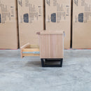 Monaco Two Drawer Live Edge Messmate Bedside - Warehouse Furniture Clearance