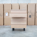 Monaco Live Edge Messmate Hardwood 5 Drawer Tallboy - Warehouse Furniture Clearance