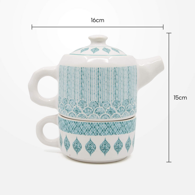 The Rayell Moroccan Madness Teapot Set - Ocean Blue - KSH43 - Available Instore Only available to purchase from Warehouse Furniture Clearance at our next sale event.