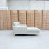 The Nevada Three Seat LHF Leather Chaise Lounge - Light Grey