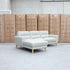 The Nevada Three Seat LHF Leather Chaise Lounge - Light Grey