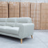 The Nevada Three Seat LHF Leather Chaise Lounge - Light Grey