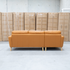 The Nevada Three Seat LHF Leather Chaise Lounge - Orange