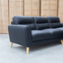 The Nevada Three Seat RHF Leather Chaise Lounge - Black