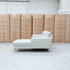 The Nevada Three Seat RHF Leather Chaise Lounge - Light Grey