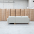 The Nevada Three Seat RHF Leather Chaise Lounge - Light Grey