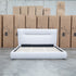 The Quinn King Upholstered Bed - Natural