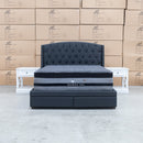 The Emily Double Fabric Storage Bed - Charcoal available to purchase from Warehouse Furniture Clearance at our next sale event.