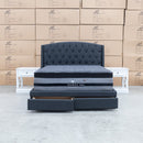 The Emily Double Fabric Storage Bed - Charcoal available to purchase from Warehouse Furniture Clearance at our next sale event.