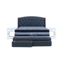The Emily Double Fabric Storage Bed - Charcoal available to purchase from Warehouse Furniture Clearance at our next sale event.