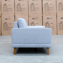 The Khloe 2 Seater Fabric Sofa - Silver available to purchase from Warehouse Furniture Clearance at our next sale event.