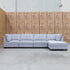 The Malta Modular Corner Lounge with Ottoman - Silver