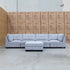 The Malta Modular Corner Lounge with Ottoman - Silver