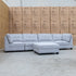 The Malta Modular Corner Lounge with Ottoman - Silver