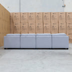 The Malta Modular Corner Lounge with Ottoman - Silver available to purchase from Warehouse Furniture Clearance at our next sale event.