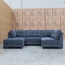 The Malta Modular Corner Lounge with Ottoman - Charcoal available to purchase from Warehouse Furniture Clearance at our next sale event.