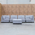 The Malta Modular Corner Lounge with Ottoman - Silver
