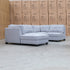 The Malta Modular Corner Lounge with Ottoman - Silver