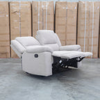 The Hayman Two Seat Recliner Lounge - Bark available to purchase from Warehouse Furniture Clearance at our next sale event.