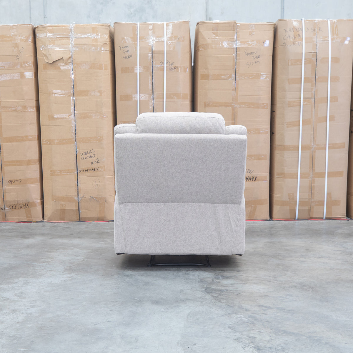 The Hayman Single Recliner - Bark available to purchase from Warehouse Furniture Clearance at our next sale event.