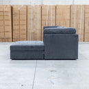 The Easton Modular Corner Lounge with Ottoman - Dark Grey available to purchase from Warehouse Furniture Clearance at our next sale event.