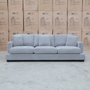The Oakville Fabric Three Seat Sofa - Smoke available to purchase from Warehouse Furniture Clearance at our next sale event.