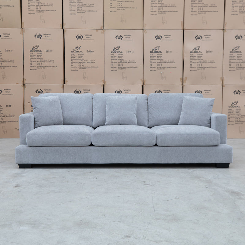 The Oakville Fabric Three Seat Sofa - Smoke available to purchase from Warehouse Furniture Clearance at our next sale event.