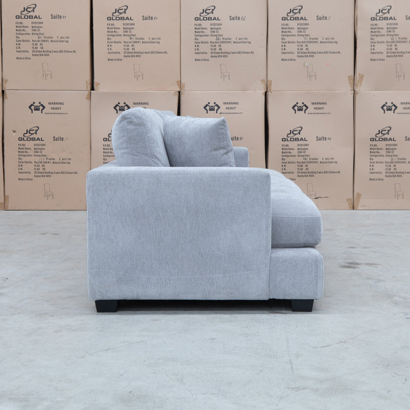 The Oakville Fabric Three Seat Sofa - Smoke available to purchase from Warehouse Furniture Clearance at our next sale event.