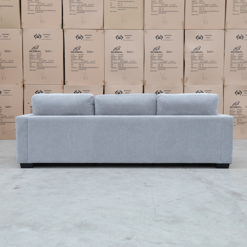 The Oakville Fabric Three Seat Sofa - Smoke available to purchase from Warehouse Furniture Clearance at our next sale event.