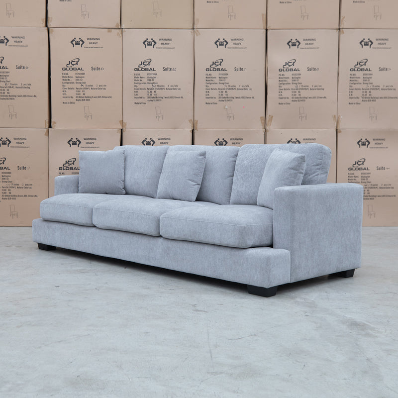 The Oakville Fabric Three Seat Sofa - Smoke available to purchase from Warehouse Furniture Clearance at our next sale event.