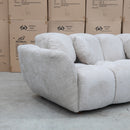 The Cloud Plush Fabric Corner Lounge - Oat - Available After 13th May available to purchase from Warehouse Furniture Clearance at our next sale event.