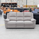 The Hayman Three Seat Recliner Lounge - Bark available to purchase from Warehouse Furniture Clearance at our next sale event.