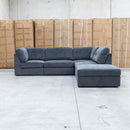 The Easton Modular Corner Lounge with Ottoman - Dark Grey available to purchase from Warehouse Furniture Clearance at our next sale event.