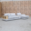 The Zenith Modular Reversible Chaise Lounge With Bookshelf - Whisper available to purchase from Warehouse Furniture Clearance at our next sale event.