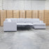 The Ashton Modular Corner Chaise Lounge with Sofa Bed - Pewter