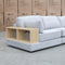 The Zenith Modular Reversible Chaise Lounge With Bookshelf - Whisper available to purchase from Warehouse Furniture Clearance at our next sale event.