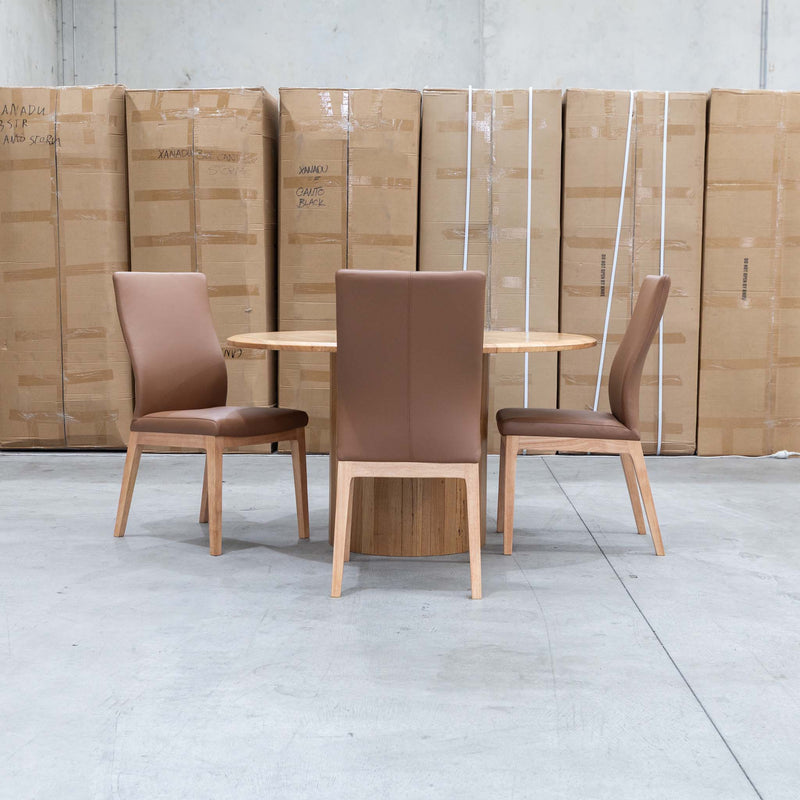 The Hampshire Leather Dining Chair - Cognac