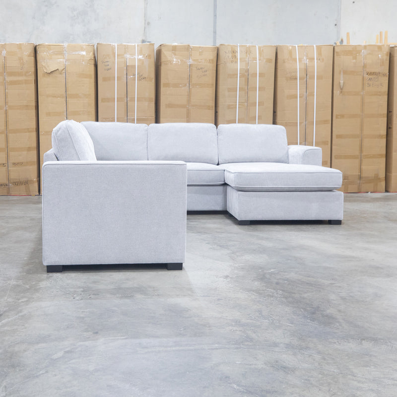 The Ashton Modular Corner Chaise Lounge with Sofa Bed - Pewter