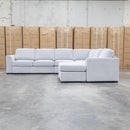 Ashton Modular Corner Chaise Lounge with Sofa Bed - Pewter - Warehouse Furniture Clearance