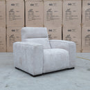 The Marina Bay Feather & Foam Dual Motor Electric Recliner - Oatmeal available to purchase from Warehouse Furniture Clearance at our next sale event.